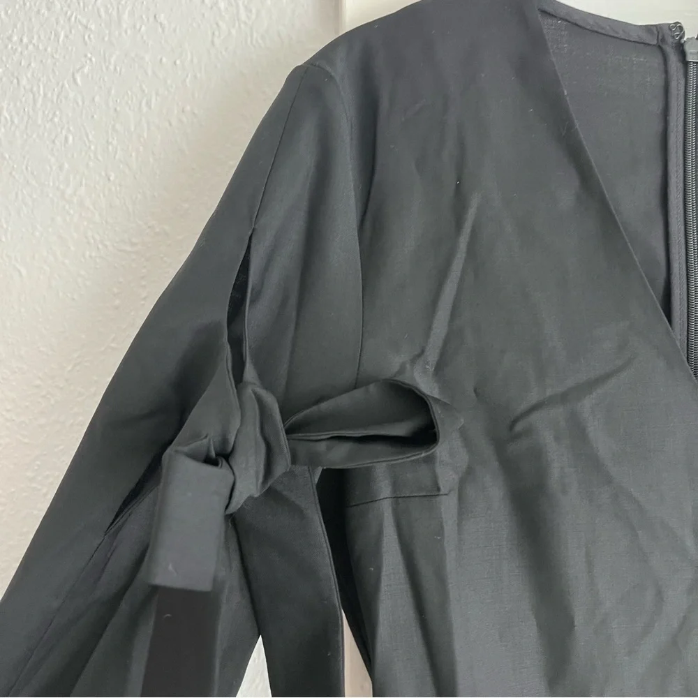 NWT COS Black Long Sleeve Jumpsuit with Sleeve Tie